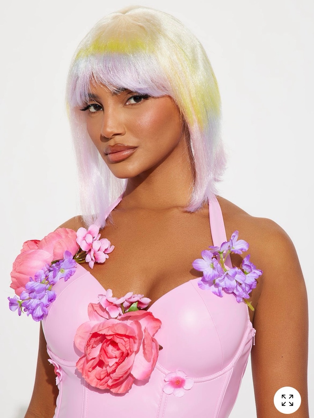 Fashion Nova Iridescent Babe Bob Costume Wig NEW💗